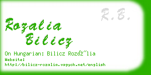 rozalia bilicz business card